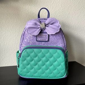 Limited Edition Loungefly Ariel Princess Sequin Series Mini Backpack - NWT